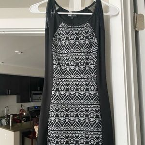 Black dress with pattern